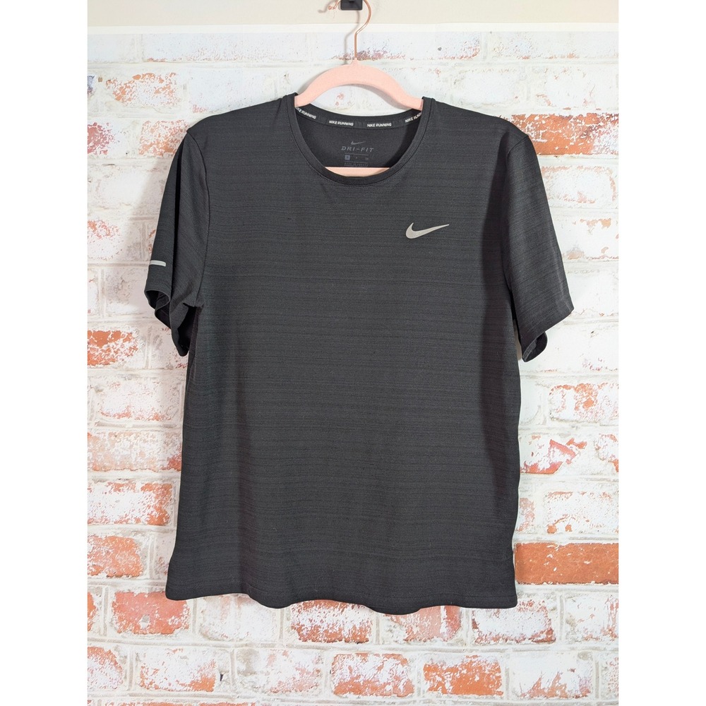 Nike Running Shirt Womens S Black Dri-FIT Short Sleeve Performance Tee